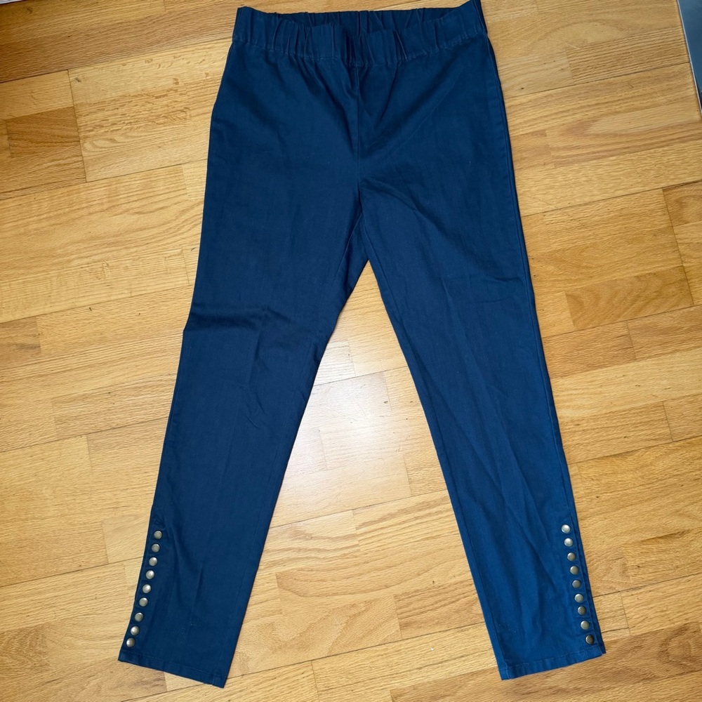Soft Surroundings Metro Leggings Blue UNSIZED READ NWT Athleisure Minimalist l